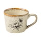 thumbnail image 1 of Taza de café de cerámica, taza de leche, multiusos, de vidrio, portátil, para el hogar, única, floral Flor gris, 1 of 9