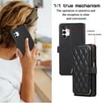 thumbnail image 4 of SaniMore for Samsung Galaxy A14 5G Buisness Case, Zipper Purse [Card Holders] Magnetic Clasp Kickstand Wrist/Crossbody Chain Lanyard PU Leather Wear-resistant Full Body Protective Wallet Shell, Black, 4 of 10