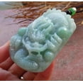 thumbnail image 4 of Certified Hand Carved Green Natural Myanmar Burma Grade A Jade jadeite Dragon Pendant Necklace, 4 of 8