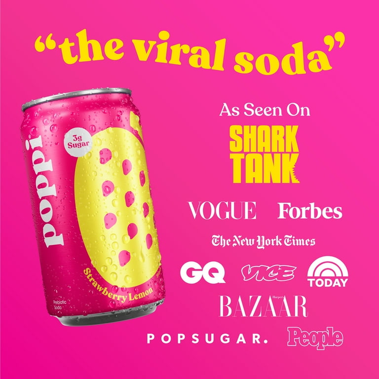 その他 POPPO poppi Strawberry Lemon 7.5oz Mini Can - Walmart.com