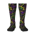 thumbnail image 1 of Balery Neon Mardi Gras Calcetines novedosos Calcetines deportivos Calcetines hasta la rodilla Calcetines de algodón Calcetines originales y geniales, 1 of 6