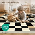 thumbnail image 4 of ODIKA 8'x10' Washable Area Rug Alfombras Contemporary Mosaic Grid Structured Interlocking Para for Living Room, Under Sectional, Family , Durable, Non-Slip, 4 of 7