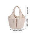thumbnail image 3 of HOZVOMI Women's Corduroy Tote Bag, Small Shoulder Handbag with Striped Design, Casual Furry Handheld Purse for Daily Shopping, Commute and Strolling, 3 of 6