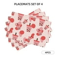 thumbnail image 2 of Placemats Set Of 4 / 6, Milk Tea No.805 Placemats For Dining Table Indoor/Outdoors Heat Resistant Washable Placemats 18" X 12", 2 of 8