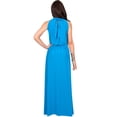 thumbnail image 5 of KOH KOH Long Sleeveless Bridesmaid Wedding Party Guest Summer Flowy Casual Brides Formal Evening Sexy Halter Neck Maxi Dress Gown For Women Blue Teal Quartz Large US 12-14 NT012, 5 of 6