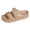 Brown, variant on Women's Platform Slippers Arch Support Adjustable Double Buckle No Slip Comfortable Casual Summer Beach Shoes