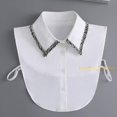 thumbnail image 7 of LoudSung False Collar Detachable Half Shirt Blouse Fake Collar Lacing Denim Dickey Collar Elegant Design for Women Girls, 7 of 7