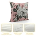 thumbnail image 4 of Floral Farmhouse Oblong Rectangle Throw Pillow Case Flowers And Leaves Pink Watercolor Floral Bolossom Flower Rose Spring  Cushion Cover Sofa Armchair Bedroom Livingroom, 4 of 5