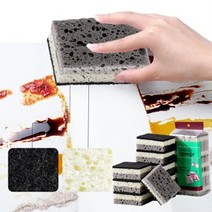 Sentmoon Sponges for Cleaning Sponges Kitchen 10 Pcs Natural Wood Pulp Sponge Double-side Oil Dishwashing Sponges Kitchen Cleaning Sponge Block Kitchen Cleaning Tool
