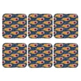 thumbnail image 2 of Bingfone Vintage Burning Rugby Balls Leather Drinks Coasters with Set of 6,Suitable for Home Kitchen,Coffee Cup Coasters Home Gift, 2 of 9