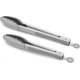 thumbnail image 1 of 2025 Premium Stainless Steel Food Tongs, 9" & 12" Grey Silicone BPA-Free Non-Stick BBQ Cooking Tongs, 1 of 5