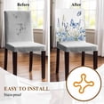thumbnail image 5 of Spring Flowers Chair Covers Set of 1 Blue Wildflowers Field Butterfly Scenery Chair Back Covers Stretch Removable Washable Slipcovers Protector for Dining Room Kitchen Party Decor, 5 of 5