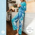thumbnail image 5 of Hello Mello Dyes The Limit Lounge Top and Pants, 2-Piece Pajama Set, Aqua Large/X-Large (Women's), 5 of 7