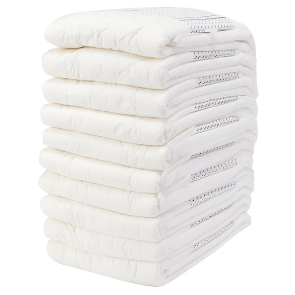 YAHHU Breathable Adult Diapers L Size (25.6-31.5 inches / 65-80 cm) Quick Water Absorption Nursing Urine Mat for Elderly Patients Maternal Care 10 Count Pack