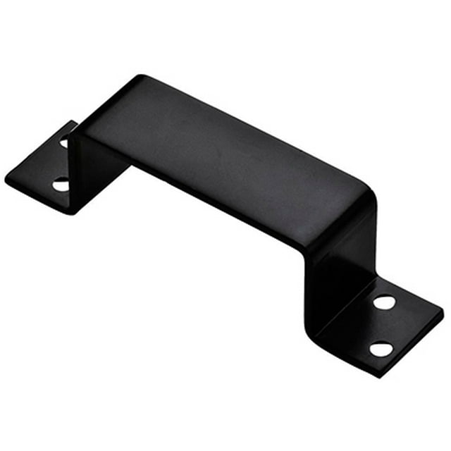 Door Bar Holder, Closed, Black Steel, 6.4 X 1.5", Spectrum, N351-502