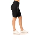 thumbnail image 2 of Women's Solid Printed High-Waist Biker Shorts - Stretchy, Comfortable Activewear, 2 of 5