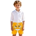 thumbnail image 3 of Shorts Girls Size 7-8Y Kids Smirk Face Print Drawstring Swim Shorts, 3 of 7
