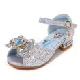 thumbnail image 1 of Zapatos de tacón alto para niñas de Disney, novedad de primavera, zapatos de cristal de princesa frozen elsa para niños, zapatos de actuación para niños, plantilla de 30 cm de 19cm Gao Jinjia LED, 1 of 2