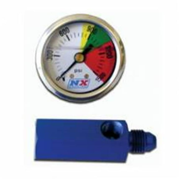 Nitrous Flo-Thru Nitrous Pressure Gauge -04AN with Manifold