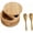1 Set, variant on Bamboo Salt and Pepper Separated Jars, 2-Compartment Salt and Pepper Container With Lids and 2 Spoons,1 Set