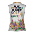thumbnail image 3 of Custom Name Colorful Flower I'm Using My Golf Words Women Sleeveless Polo XS-4XL, 3 of 5