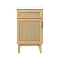 thumbnail image 7 of JONATHAN Y Javer 20 in. W x 18 in. D x 33 in. H, Rattan 2-Shelf, Bath Vanity Cabinet ONLY, Oak, VAN1008A, 7 of 7