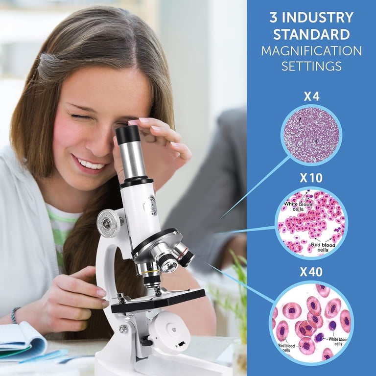 Educational Science Microscope For Kids M28-KT1-W Monocular Compound ...