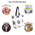 thumbnail image 7 of FORMRS Womens Canvas Tote Bag with Zipper Inner Pocket Shoulder Handbag, Cartoon Cat Paw, 7 of 7