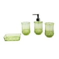 thumbnail image 4 of CUTICATE Lotion Dispenser Toothbrush Holder Acrylic Premium Storage Case Soap Dish Toothbrush Cup for Bathroom Decor Countertop Vanity Green, 4 of 8