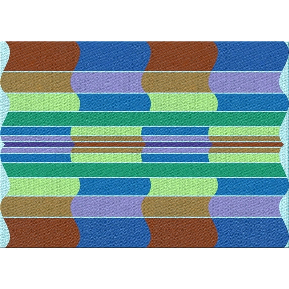 Ahgly Company Indoor Rectangle Patterned Viola Purple Area Rugs, 3' x 5'