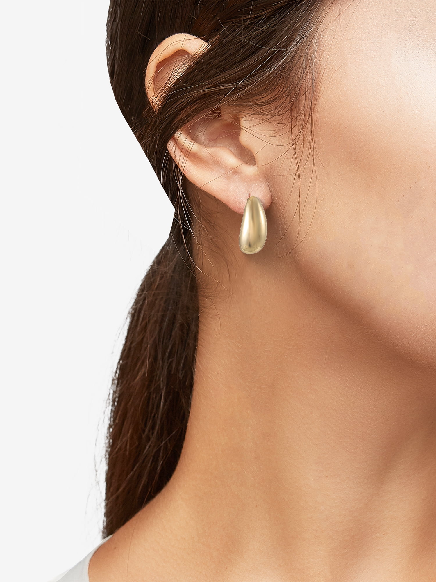 Time and Tru Goldtone Oval Drop Earring, 1 Pair