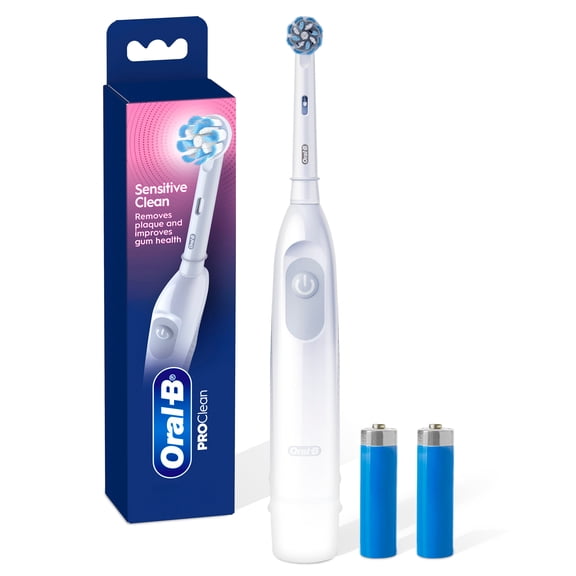 Oral-B Toothbrush, Pro 100 Gum Care, Battery Powered Toothbrush, White