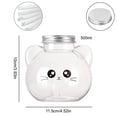 thumbnail image 3 of Cute Cats Beverage Bottle Disposable PET Beverage Milk Tea Bottle 500ml Portable Plastic Bottle With Lid Equipped With Straw, 3 of 6