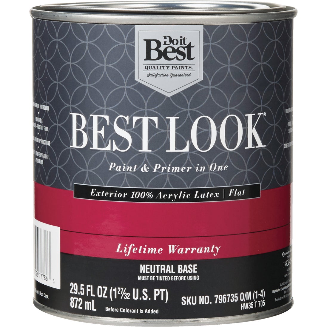 Best Look 100 Acrylic Latex Paint & Primer In One Flat Exterior House
