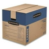 SmoothMove Prime Moving and Storage Boxes, Regular Slotted Container (RSC), 24" x 18" x 18", Brown Kraft/Blue, 6/Carton
