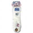 thumbnail image 2 of MinxNY Women's Slipper Sock Cell Phone Pocket Non-Skid Lavender Infused Fuzzy Cat Patches Small/ Medium Cream, 2 of 7