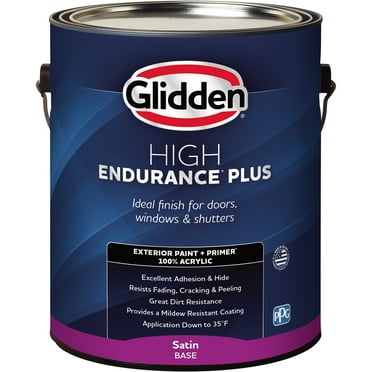 Glidden HEP Exterior Paint & Primer Wild Wheat / Green, Satin, 1 Gallon