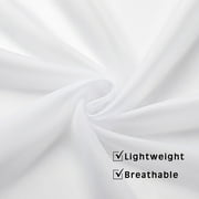 OVZME White Sheer Curtains 84 inch Length 2 Panels Set, Semi Transparent Voile Rod Pocket Sheer Window Drapes for Bedroom Living Room Dining Wedding Party Backdrop, 42W x 84L inch