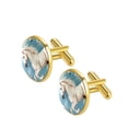 thumbnail image 2 of Horse Elegant Stainless Steel Shirt Cufflinks for Men, Ideal for Formal Attire, for Parties and Weddings, 2 of 6