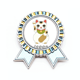 thumbnail image 1 of Local de la cultura japonesa, gato de la suerte Insignia broche Medalla ganadora, 1 of 3