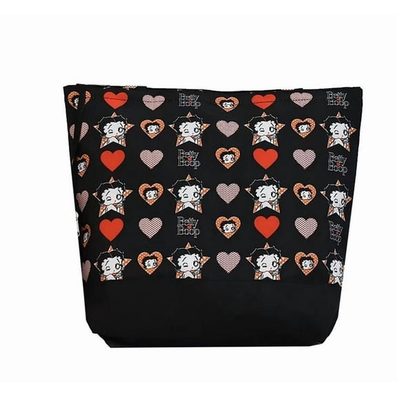 Betty Boop black canvas shopping bag coin bag purse tote