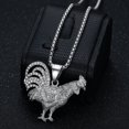 thumbnail image 5 of Hip Hop Iced Out Bling Gallic Rooster Animal Chicken Pendant Necklce For Men/Women 14K Yellow Gold French Jewelry, 5 of 7