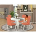 thumbnail image 4 of East West Furniture Oxford 5-piece Wood Dining Set in Linen White/Pink Flamingo, 4 of 4