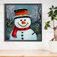 thumbnail image 3 of Pintura de diamante 5D DIY taladro redondo completo Kit de muñeco de nieve decoración del hogar arte artesanal JShteea El nuevo, 3 of 9