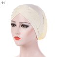 thumbnail image 2 of Porfeet Women's Beads Elastic Turban Hat Cancer Chemo Cap Hijab Head Wrap, 2 of 2