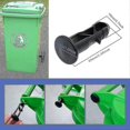 thumbnail image 2 of 3 Pairs Hinge Bolts Hinge Pins For Trash Can Lid Bins To Fit 240/120/100/60l Outdoor Dustbins, 65mm X 18mm, Black Plastic, 2 of 4