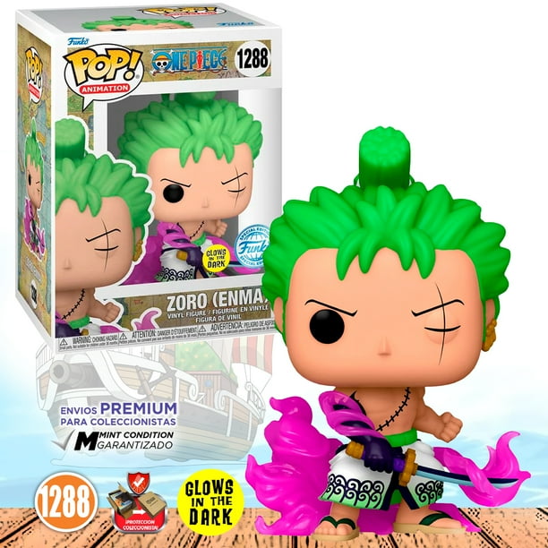 Edición especial de One Piece Funko Pop Animation Zoro Enma Glow in The Dark #1288 Exclusivo
