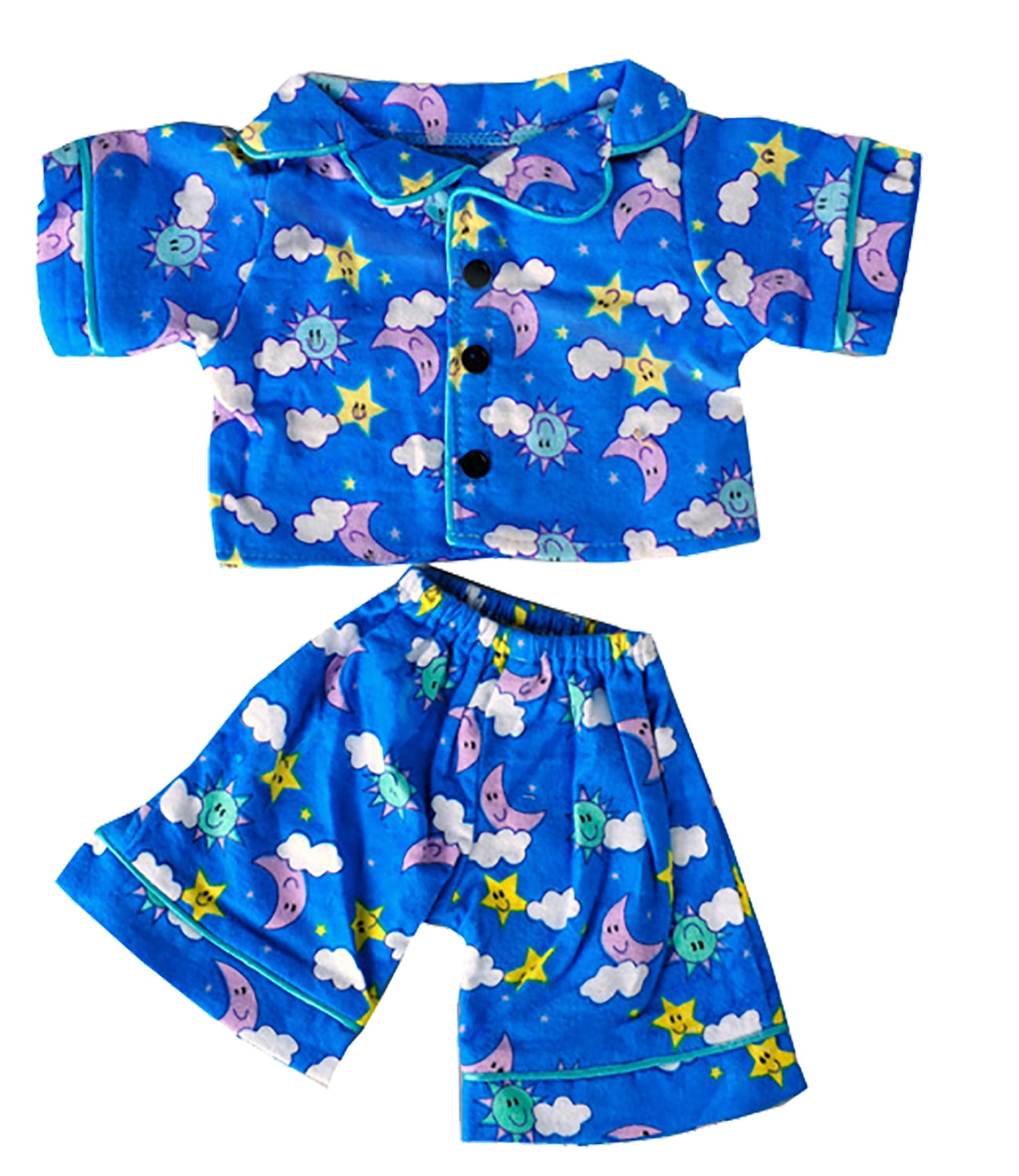 Sunny Days Blue Pj's Teddy Bear Clothes Outfit Fits Most 14