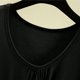 thumbnail image 4 of Pijama de manga corta para mujer, color liso, manga corta, camiseta fina, pijama de manga corta, blusa de poliéster, 4 of 7