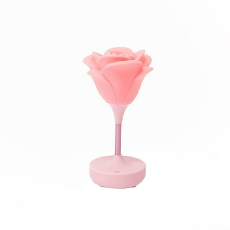 

Night Light 1W Rose Flower LED Mini Lamp Adjustable Rechargeable Night Lamp High Rose Pink